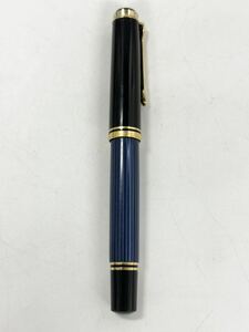 【5K180】 1円スタート PELIKAN SOUVERAN ペリカン スーべレーン ペン先 14C-585 刻印有り 14金 K14 ブルーストライプ 万年筆 