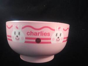 日本製 レトロ かわいい charlies うさぎ お椀 合成漆器 兎 兔 ウサギ ピンク シンプル 飯椀 レッド 軽い 椀 国産品 家庭用 ポイント消化