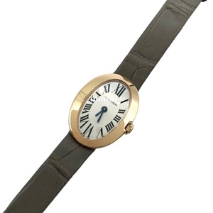 カルティエ Cartier ミニベニュワール W8000017 シルバー K18ピンクゴールド 腕時計 レディース 中古