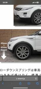 ランドローバー レンジローバーイヴォーク IVOQUE LV2A ダウンサス 車検対応 ダウン量50mm 新品 生産終了品 LAND ROVER RANGE ROVER