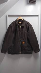 00’s Carhartt “Sherpa Lined” Duck Ridge Coat フェードブラック L 裏地ボア 2000年代