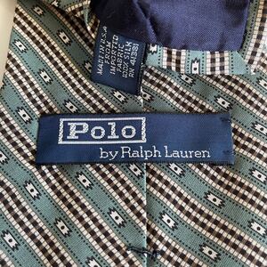 POLO by RALPH LAUREN（ ポロバイラルフローレン）緑茶ストライプネクタイ