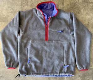 1989年製 リバーシブルグリセードプルオーバー グレー／パープル 美品 Mサイズ USAメイド パタゴニア Glissade Patagonia grey/purple