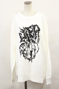 NieR Clothing / プリントSWEAT 2XL 白 H-24-12-26-075-PU-TO-KB-ZH