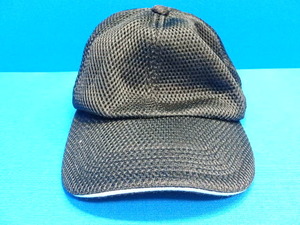 n404k　メッシュキャップ　黒　無地　作業用　作業帽　サイズフリー　川西工業㈱　帽子　男性　メンズ　中古　(0305-2)
