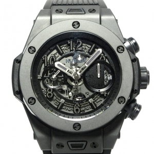 HUBLOT(ウブロ) 腕時計 ビッグバン ウニコ ブラックマジック 411.C1.1110.RX メンズ ラバーベルト/クロノグラフ/スケルトン文字盤/裏スケ