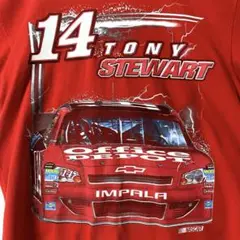 古着 メキシコ製 NASCAR TONY STEWART 半袖 Tシャツ L 赤