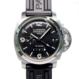 【名古屋】パネライ ルミノール 1950 10デイズ GMT 44MM PAM00270 K番 ブラック SS ラバー 自動巻 メンズ腕時計 男