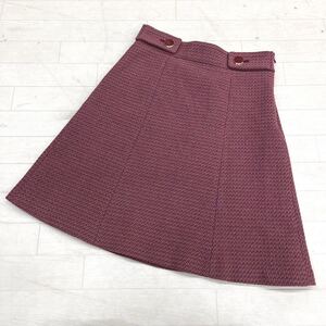 1562◎ JILL STUART ジルスチュアート パンツ ボトムス スカート 台形 Aライン 膝丈 ファスナー カジュアル ピンク系 レディース2