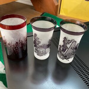 ステンドグラスビールグラス未使用品