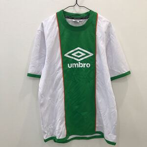 LV2121 UMBRO 半袖スポーツウェアTシャツ ホワイト グリーン メンズ L