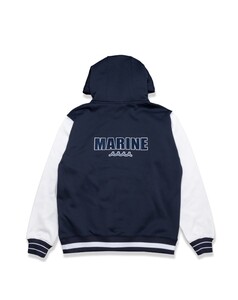 今季　美品　muta　MARINE　ムータ KARUISHI プルオーバーパーカー / ネイビー/ホワイト 　6(L)　￥39,600 税込