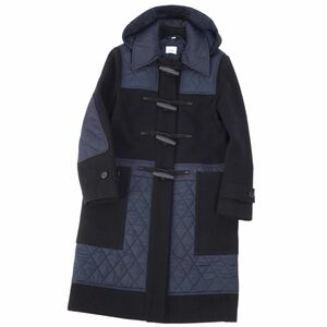 極美品 バーバリー BURBERRY コート ダッフルコート フード フーディー キルティング ウール アウター レディース 36 cf01do-rm05f08591