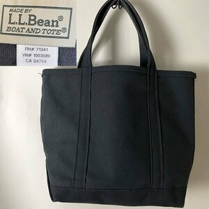 ★【激レア 名作 USA製】名作 L.L.Bean LLビーン 308116 ソリッド ボート アンドトート ブラック キャンバス トートバッグ Mサイズ USED