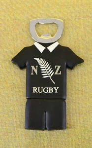 ♪♪NZ ニュージーランド ラグビー オールブラックス All Blacks 栓抜き マグネット付 中古品