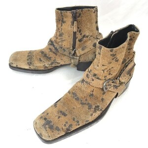 フープディドゥ/whoop-de-doo★ビンテージ加工/本革/ショートブーツ/サイドジップ【26.0/茶系/BROWN】Shoes◆pWB70-7