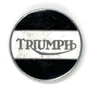 トライアンフ ビンテージ ロゴ 大型ピンバッジ Triumph Vintage Logo Pin 英車 単車 バイク バイカー UK Biker Cafe Racer Caferacer