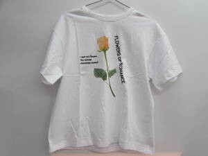 未使用 ルールロジェット leur logette プリントTシャツ 半袖 薔薇 花 サイズ1 定価11000円 紙タグ付き