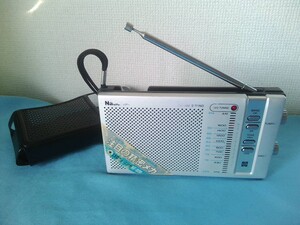 レトロ★National FM/AMラジオ RF-038　日本製　ケース付き★動作品