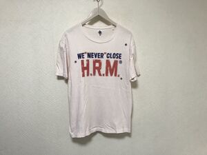 本物ハリウッドランチマーケットHRMコットンプリント半袖TシャツメンズアメカジサーフミリタリービジネススーツストリートL白ホワイト3