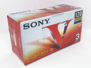 1FC★新品★未開封品★長期自宅冷暗所保管品★SONY ソニー VHSビデオテープ スタンダード120分 3巻パック 3T120VL