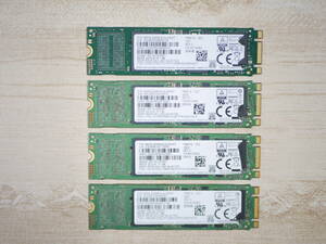 【送料無料】SAMSUNG M.2 SSD 256GB MZNLN256HAJQ-00007 SATA 中古 動作確認済 健康状態:正常 4個セット M.2_256GB_F