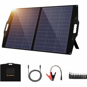 新品 100W 車のバッテリーに適用 ポータブル電源 太陽光パネル 電器 ソ FlexSolar ソーラーチャージャー 295