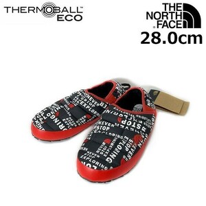 1円～!売切!【正規新品】THE NORTH FACE◆THERMOBALL TRACTION MULE V モックシューズ スリッポン US限定(US10/28.0㎝)黒 総柄 200703-28