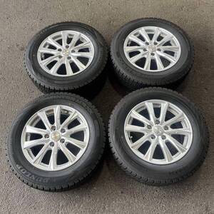 【5252】205/65R16 4本セット冬タイヤDUNLOP WINTERMAXX WM02バリ山【2021年】アルミンホイール 16X6 1/2J PCD114.3/5H