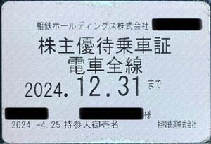 相模鉄道 相鉄 定期券 電車全線 株主優待乗車証