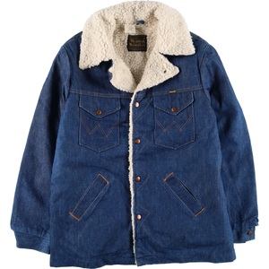 古着 70年代 ラングラー Wrangler WRANGE COAT ランチコート デニムボア ランチコート USA製 メンズL相当 ヴィンテージ /evb007464