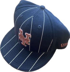 アーカイブ　当時モノ　STUSSY × NEWERA NEW YORK METS ビンテージ　59FIFTY CUSTOMADE ステューシー ニューエラ ニューヨークメッツ