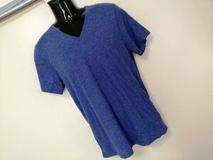 kkyj3876 ■ H＆M DIVIDED ■ エイチアンドエム Tシャツ カットソー トップス 半袖 Vネック ブルー 青 S