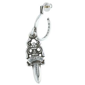 クロムハーツ Chrome Hearts No5 DAGGER/#5 ダガーフープ シルバーピアス 中古 OS06