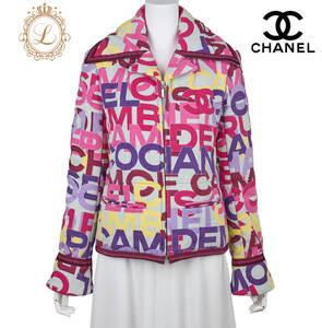 【返品可】CHANEL シャネル ココマーク ロゴ ダウン ジャケット 38 マルチカラー トップス 長袖 アウター ブランド アパレル