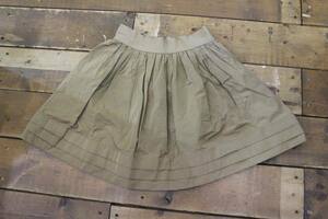 ☆Banner Barrett/バナーバレット ギャザーナイロンスカート size36(Sサイズ相当) レディース ベージュ フレアスカート 古着 used☆