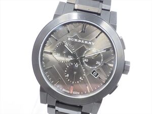 355929【1円スタート】BURBERRY バーバリー 稼動品 BU9354 ザ シティ クロノグラフ メンズ 時計 クオーツ ケース42mm