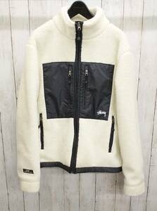 STUSSY/フリースジャケット/ステューシー/ボアフリース/フルジップ/GORE WINDSTOPPER/M/冬