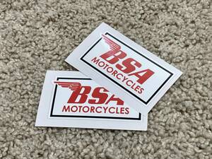 送料無料 BSA Motorcycles ステッカー 75mm x 38mm 2枚セット 