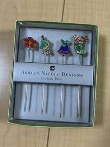 ★ASHLEY NICOLE DESIGNS★Cocktail Picks★アンティーク★クリスマス★4セットカクテルピック★クリスマスピック★4種類セット★