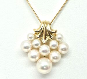 1円〜!!人気商品!!MIKIMOTO(ミキモト)▲K18 アコヤ本真珠ネックレス▲J 約4.6g 約42.5cm パール pearl necklace ED0/ED2 C31