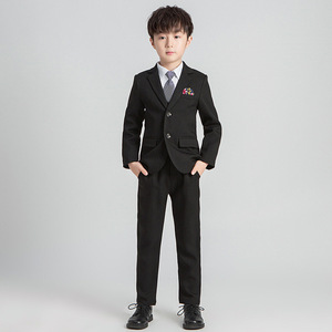 ☆ ブラック ☆ 110cm ☆ 男の子スーツ フォーマル 4点セット pmyf35 キッズ フォーマル 男の子 子ども服 タキシード キッズスーツ