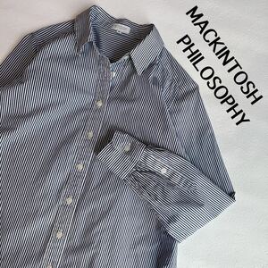 MACKINTOSH PHILOSOPHY マッキントッシュフィロソフィー　トップス　長袖シャツ　シャツ　ストライプ　ブラウス　S