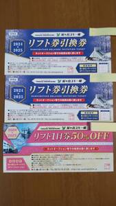 鷲ヶ岳スキー場リフト一日券２枚・半額券１枚セット