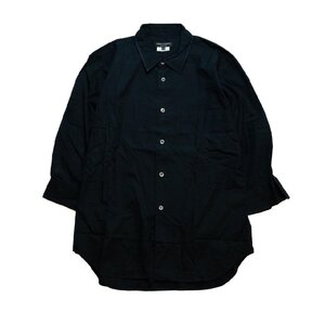 11SS COMMEdesGARCONS HOMME PLUS コムデギャルソンオムプリュス 7分袖 コットンシャツ トップス 黒 ブラック PG-B004