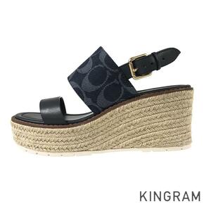 コーチ KAMI DENIM WEDGE C3835 レディース サンダル ksa【中古】