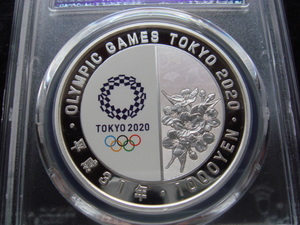  ●★／PCGS／PR-70／東京オリンピック 2020 大会記念 千円銀貨（テニス競技）／平成31年（2019年）／プルーフ／★●　