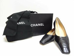 美品♪ シャネル ココマーク バレリーナ パンプス 黒 サイズ36 ブラック CHANEL BALLERINA ☆P