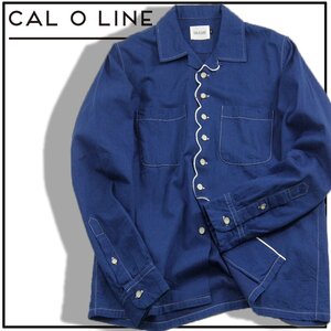 新品 CAL O LINE 日本製 【シャンブレー調 デニムシャツ】定価２万３５０円 ARCH FRONT DENIMN SHIRT ★352327 キャルオーライン