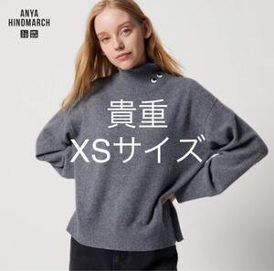 貴重！XS ユニクロ アニヤハインドマーチ カシミヤハイネックセーター ANYA HINDMARCH × UNIQLO